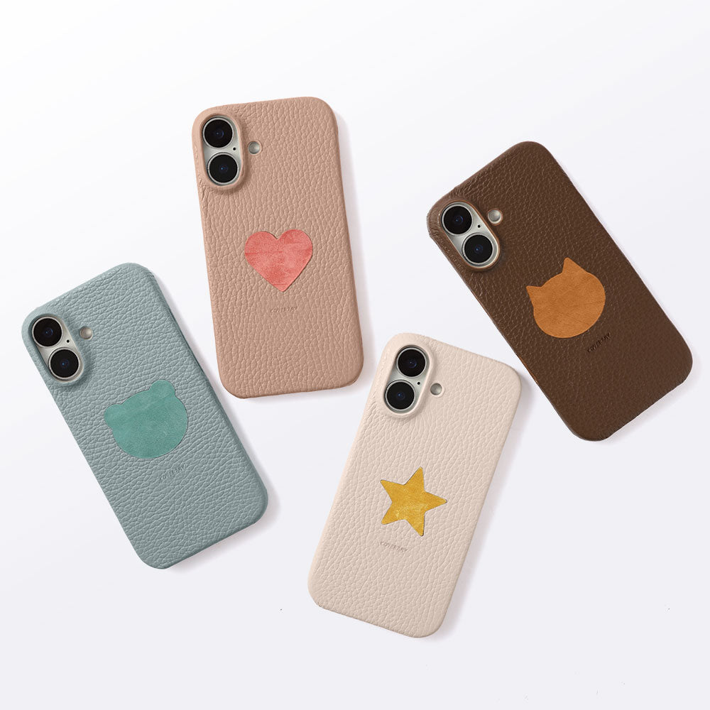 Genuine Leather 32 Colors Italian Shrink Leather Motif Cutout Design Back Case Xperia Series