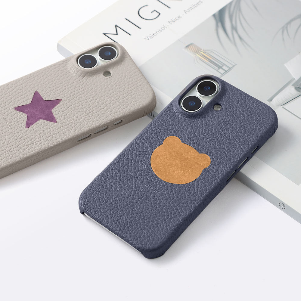 Genuine Leather 32 Colors Italian Shrink Leather Motif Cutout Design Back Case AQUOS Series