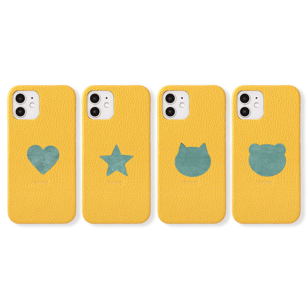 Genuine Leather 32 Colors Italian Shrink Leather Motif Cutout Design Back Case AQUOS Series