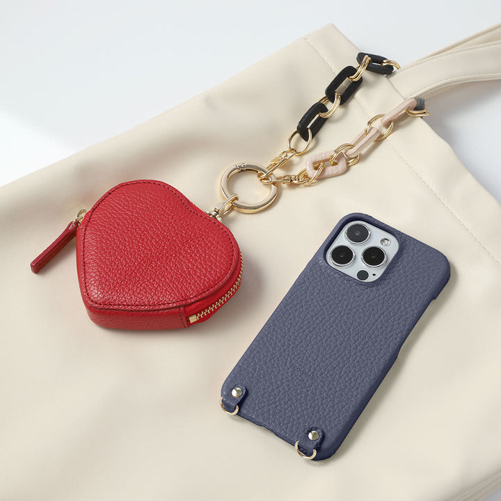 本革 32色 イタリアンシュリンクレザー 鎖 チェーンハンドストラップ付き 背面ケース iPhoneシリーズ