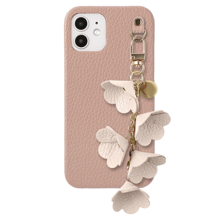 Genuine Leather 32 Colors Italian Shrink Leather Lily of the Valley Charm Back Case AQUOS Series