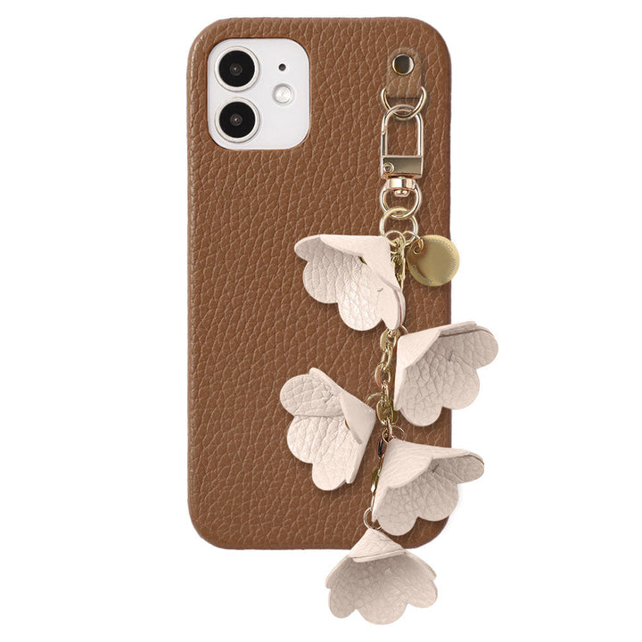 Genuine Leather 32 Colors Italian Shrink Leather Lily of the Valley Charm Back Case AQUOS Series
