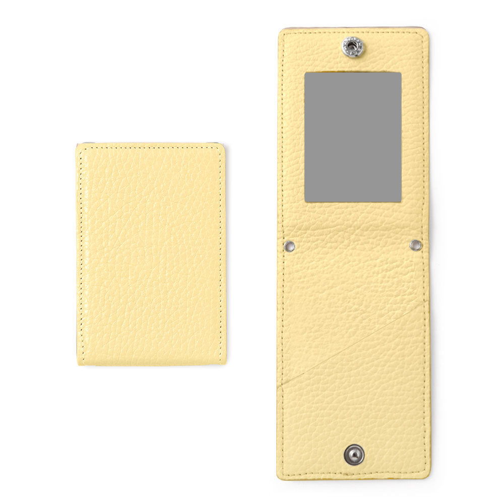 本革 32色 イタリアンシュリンクレザー ミラー＆スマホリング付き 背面ケース iPhoneシリーズ