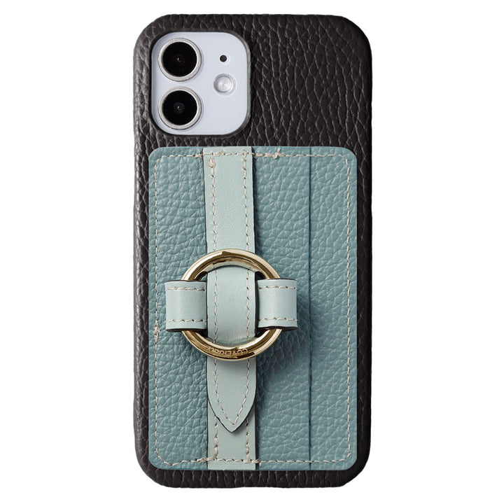 Genuine leather 32 colors Italian shrink leather Magsafe compatible card storage with ring buckle belt back case Google Pixel series