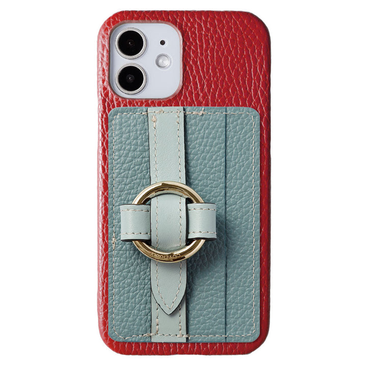 Genuine leather 32 colors Italian shrink leather Magsafe compatible card storage with ring buckle belt back case Google Pixel series