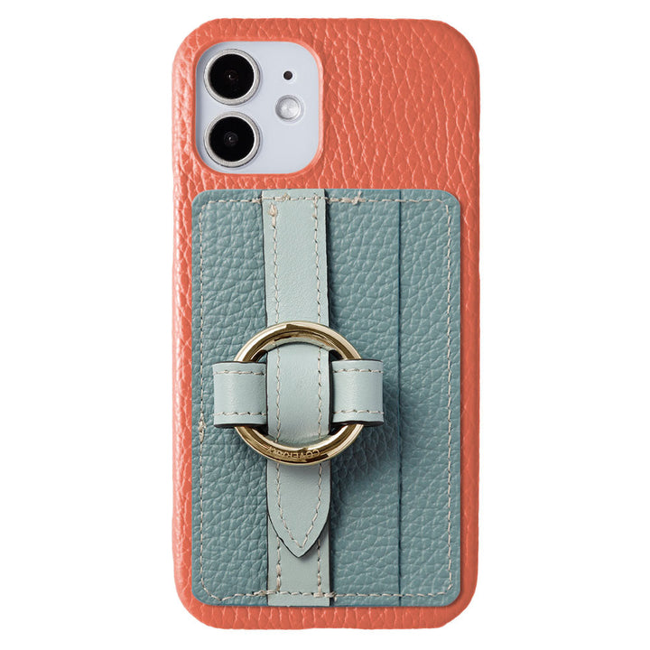 Genuine leather 32 colors Italian shrink leather Magsafe compatible card storage with ring buckle belt back case Google Pixel series