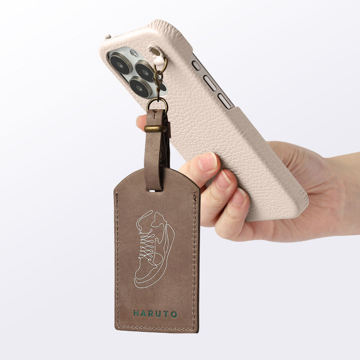 Genuine Leather 32 Colors Italian Shrink Leather Mostro Message Tag Charm Back Case