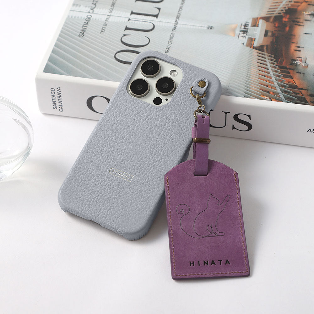 Genuine Leather 32 Colors Italian Shrink Leather Mostro Message Tag Charm Back Case Xperia Series