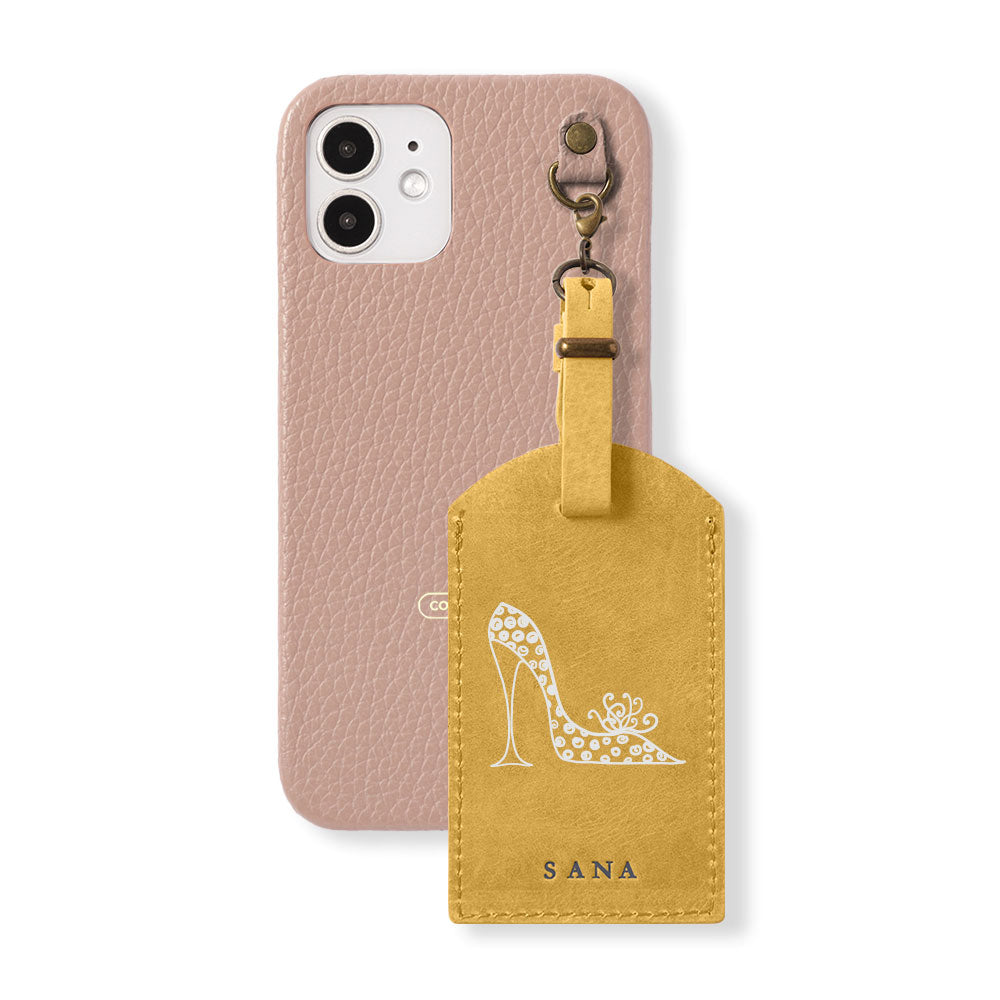 Genuine Leather 32 Colors Italian Shrink Leather Mostro Message Tag Charm Back Case Galaxy Series