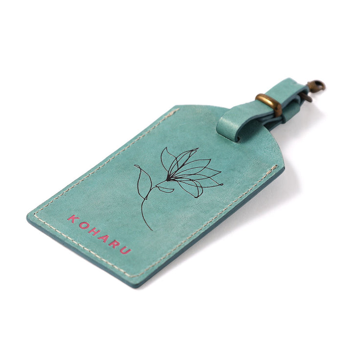 Genuine Leather 32 Colors Italian Shrink Leather Mostro Message Tag Charm Back Case