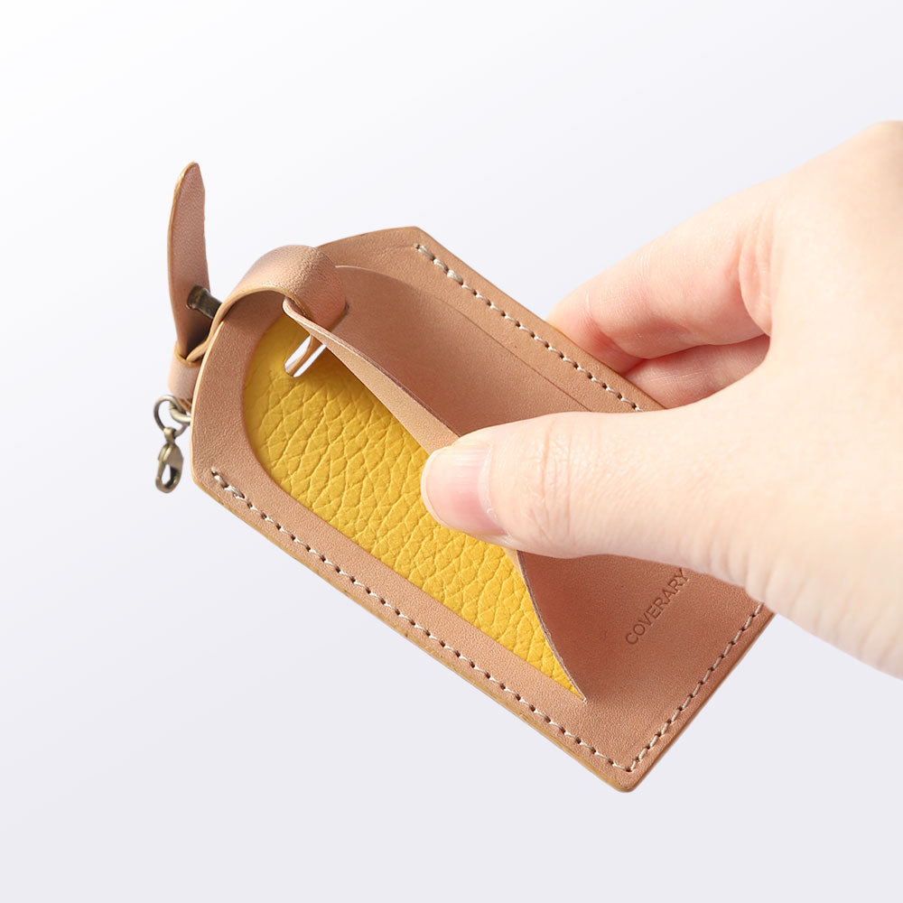 Genuine Leather Tochigi Leather Mostro Message Tag Charm Back Case AQUOS Series
