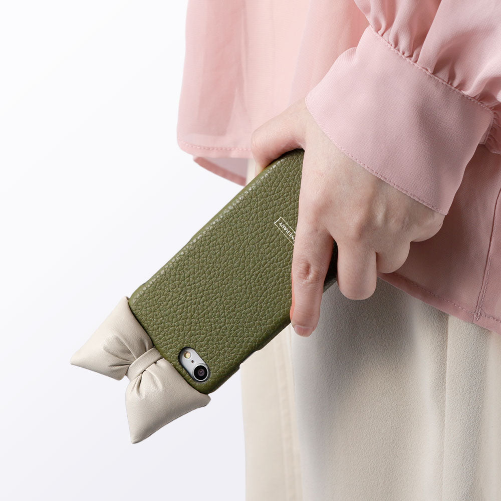 Genuine leather 32 colors Italian shrink leather padded ribbon top back case Galaxy series