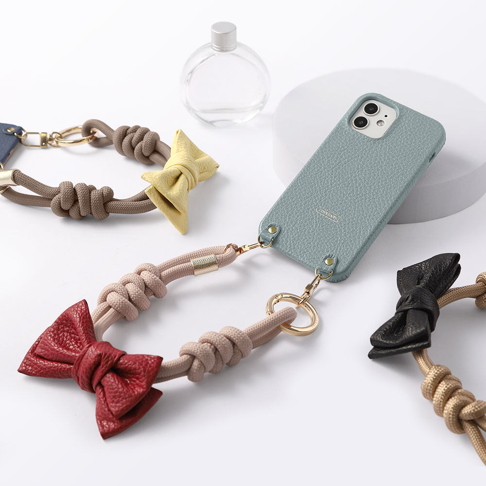 Genuine Leather 32 Colors Italian Shrink Leather Double Ribbon Paracord Hand Strap Included Back Case Xperia Series