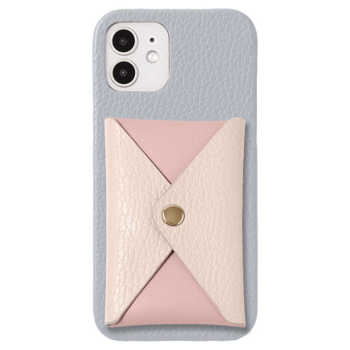 Cuir véritable 32 couleurs cuir italien grainé bicolore avec rabat et poche coque arrière série AQUOS