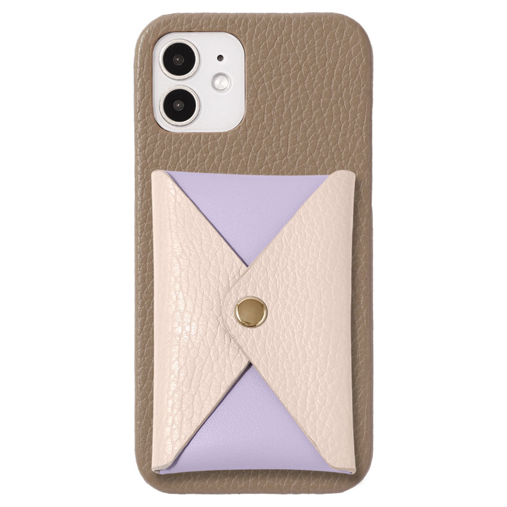 Cuir véritable 32 couleurs Cuir italien grainé Bicolore avec rabat et poche Coque arrière pour série Xperia