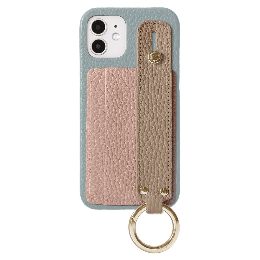 Cuir véritable 32 couleurs cuir italien grainé étui arrière avec rangement cartes et poignée pour série Xperia