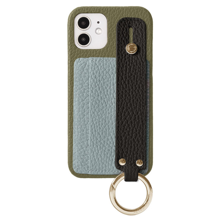 Cuir véritable 32 couleurs cuir italien grainé étui arrière avec rangement cartes et poignée pour série Xperia