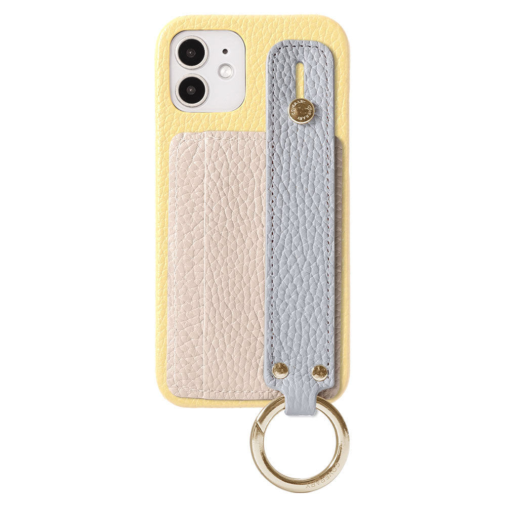 Genuine Leather 32 Colors Italian Shrink Leather Card Holder with Hand Strap Back Case for Galaxy Series