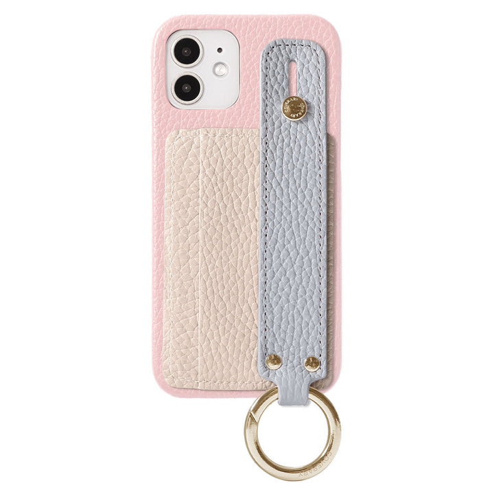 本革 32色 イタリアンシュリンクレザー カード収納 ハンドベルト付き 背面ケース iPhoneシリーズ