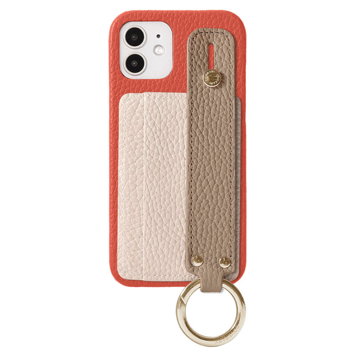 Cuir véritable 32 couleurs cuir italien grainé étui arrière avec rangement cartes et poignée pour série Xperia