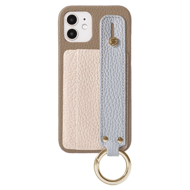 Genuine Leather 32 Colors Italian Shrink Leather Card Holder with Hand Strap Back Case for Galaxy Series