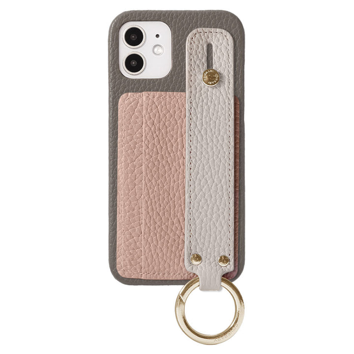 Genuine Leather 32 Colors Italian Shrink Leather Card Holder with Hand Strap Back Case for Galaxy Series