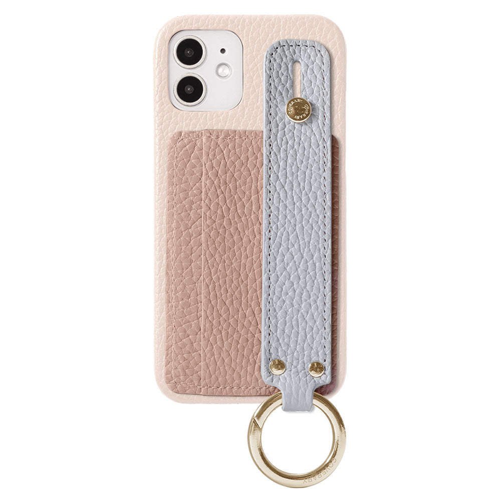 本革 32色 イタリアンシュリンクレザー カード収納 ハンドベルト付き 背面ケース iPhoneシリーズ