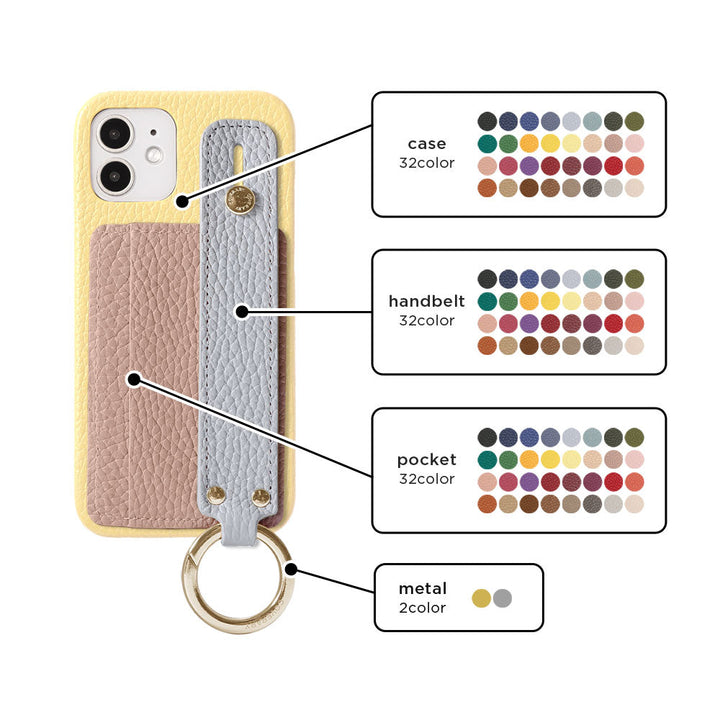 Cuir véritable 32 couleurs cuir italien grainé étui arrière avec rangement cartes et poignée pour série Xperia