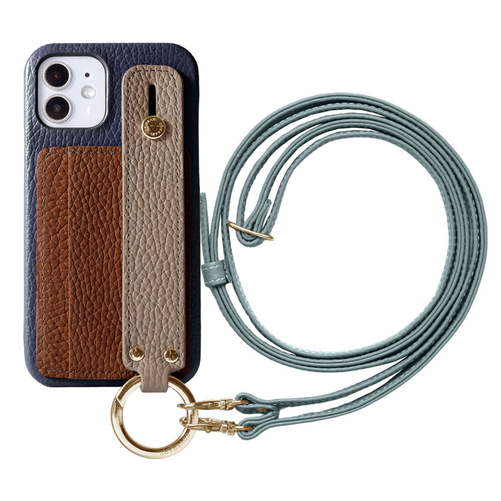 Genuine leather 32 colors Italian shrink leather card storage with hand belt & shoulder strap back case Xperia series