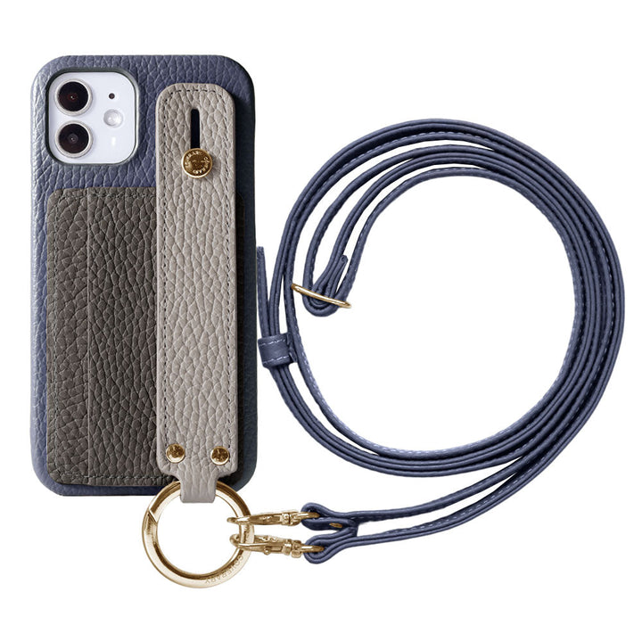 Genuine leather 32 colors Italian shrink leather card storage with hand belt & shoulder strap back case Xperia series