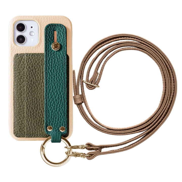 Genuine leather 32 colors Italian shrink leather card storage with hand belt & shoulder strap back case Xperia series