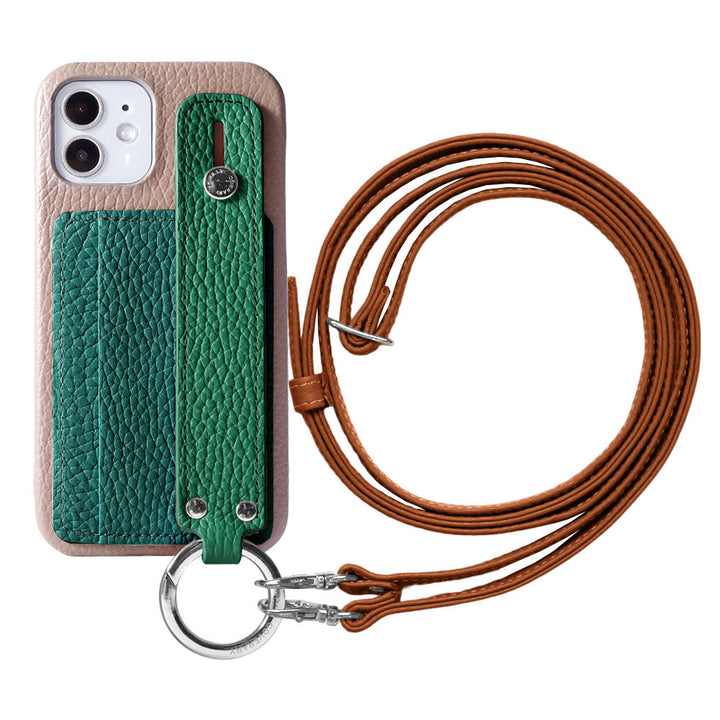 Genuine leather 32 colors Italian shrink leather card storage with hand belt & shoulder strap back case Xperia series