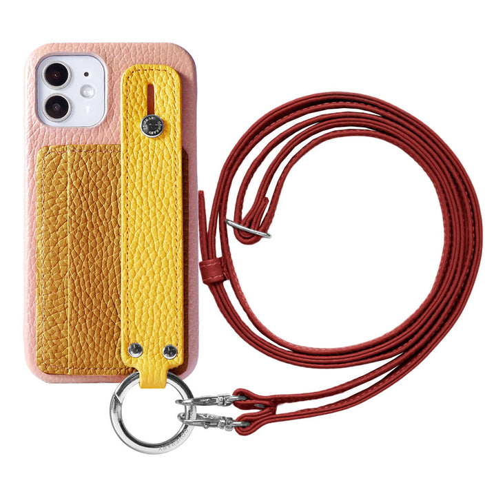 Genuine leather 32 colors Italian shrink leather card storage with hand belt & shoulder strap back case Google Pixel series