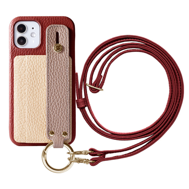 Genuine leather 32 colors Italian shrink leather card storage with hand belt & shoulder strap back case Xperia series