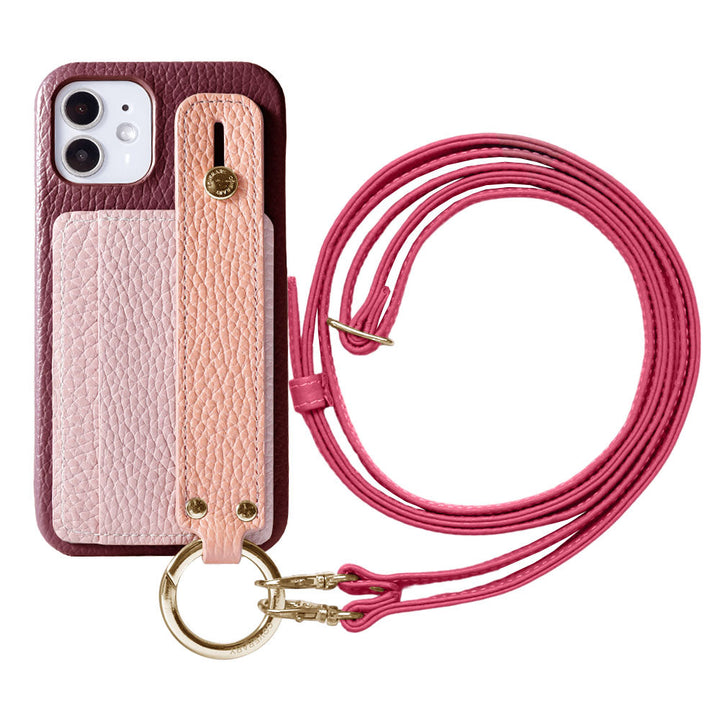 Genuine leather 32 colors Italian shrink leather card storage with hand belt & shoulder strap back case Google Pixel series