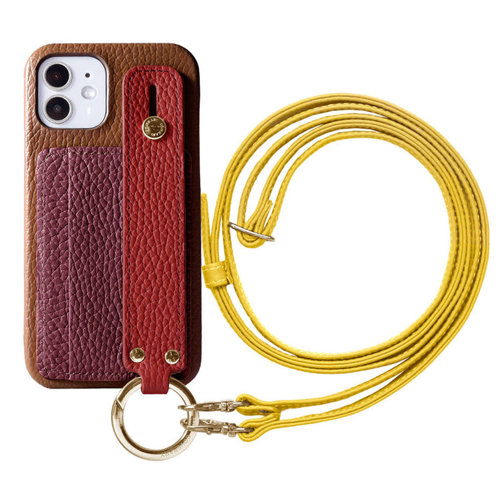 Genuine leather 32 colors Italian shrink leather card storage with hand belt & shoulder strap back case Google Pixel series