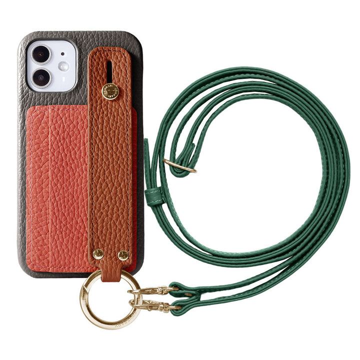 Genuine leather 32 colors Italian shrink leather card storage with hand belt & shoulder strap back case Google Pixel series