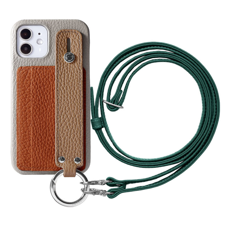 Genuine leather 32 colors Italian shrink leather card storage with hand belt & shoulder strap back case Google Pixel series