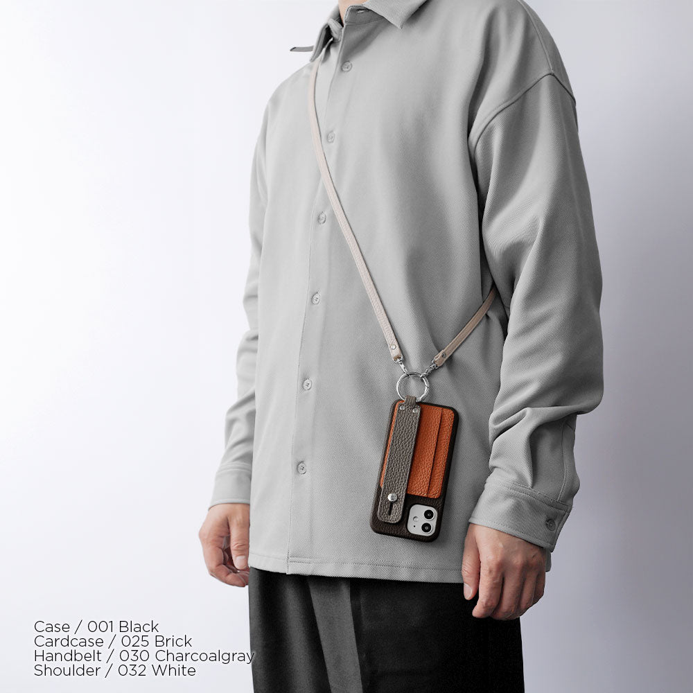 Genuine leather 32 colors Italian shrink leather card storage with hand belt & shoulder strap back case Xperia series