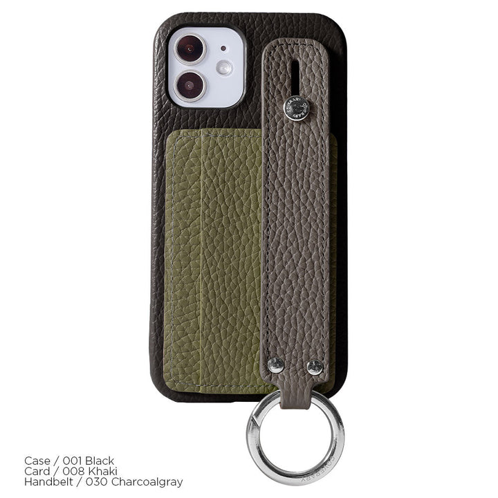 Genuine leather 32 colors Italian shrink leather card storage with hand belt & shoulder strap back case AQUOS series