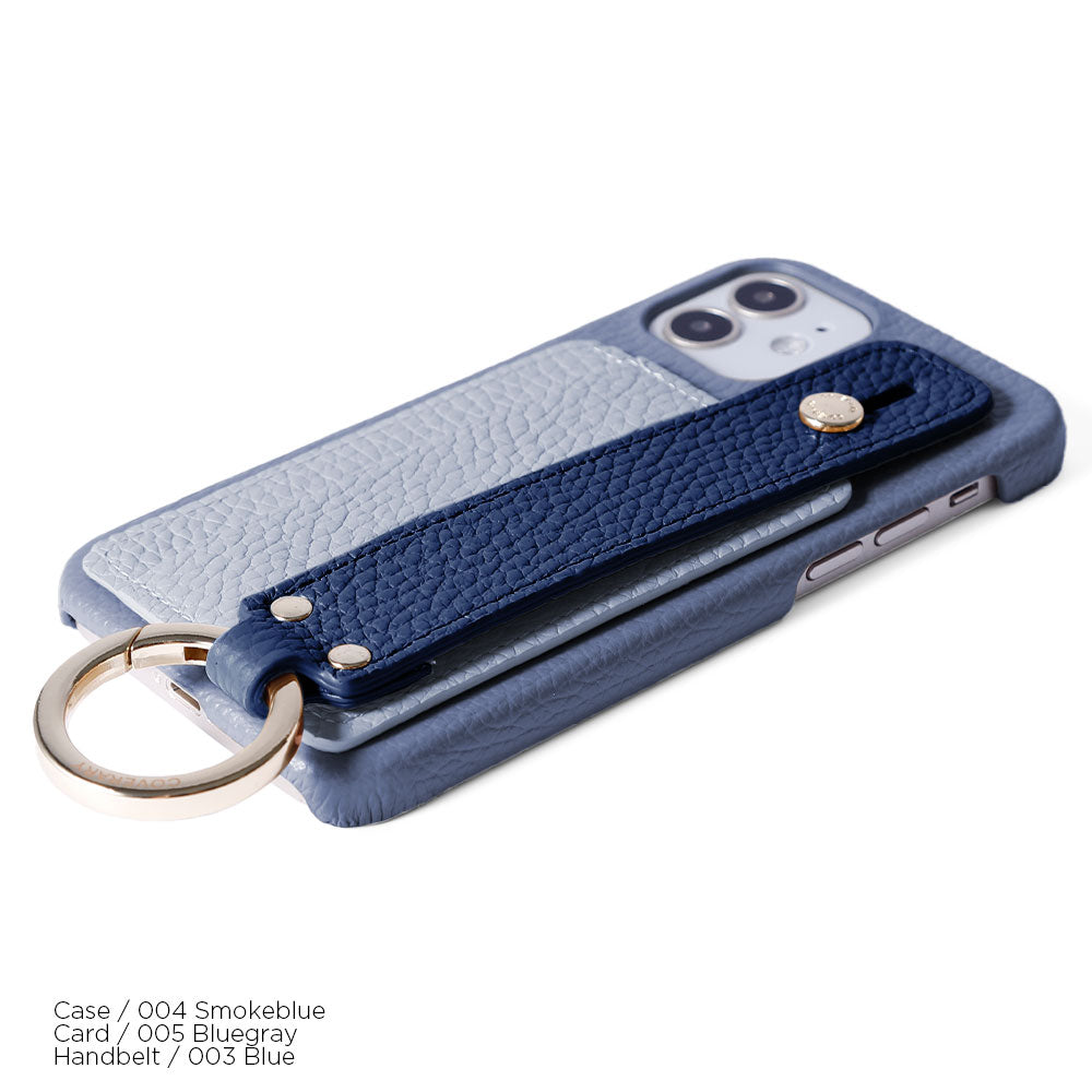 Cuir véritable 32 couleurs cuir italien grainé rangement cartes avec poignée et bandoulière coque arrière