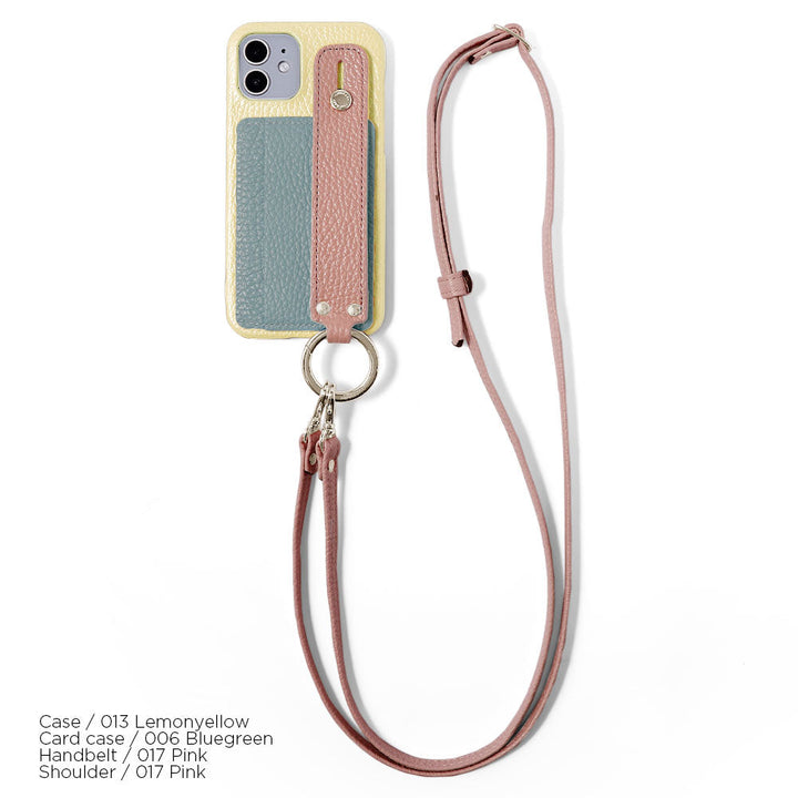 Genuine leather 32 colors Italian shrink leather card storage with hand belt & shoulder strap back case Xperia series