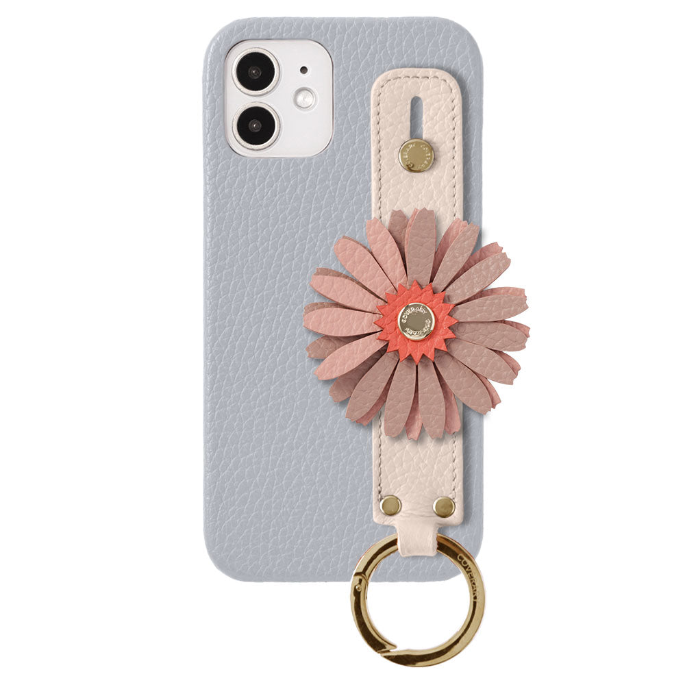 Genuine Leather 32 Colors Italian Shrink Leather Real Flower Decoration Hand Strap Attached Back Case Xperia Series