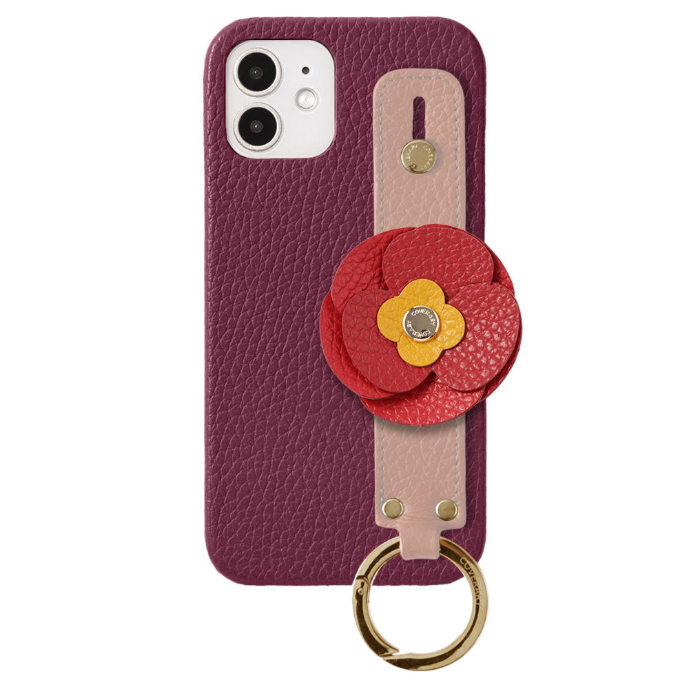 Genuine Leather 32 Colors Italian Shrink Leather Real Flower Decoration Hand Strap Attached Back Case Xperia Series