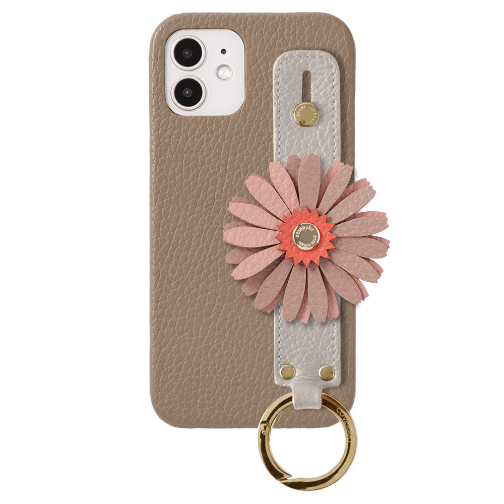 Genuine Leather 32 Colors Italian Shrink Leather Real Flower Decoration Hand Strap Attached Back Case Xperia Series