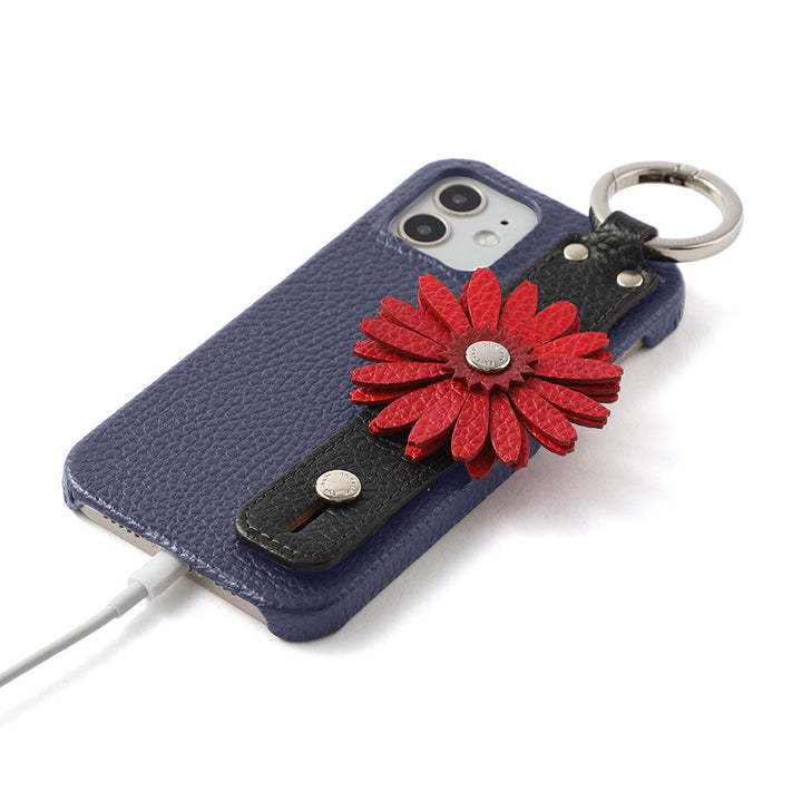 Cuir véritable 32 couleurs cuir italien grainé décoration fleurie réelle avec sangle de main coque arrière série Google Pixel