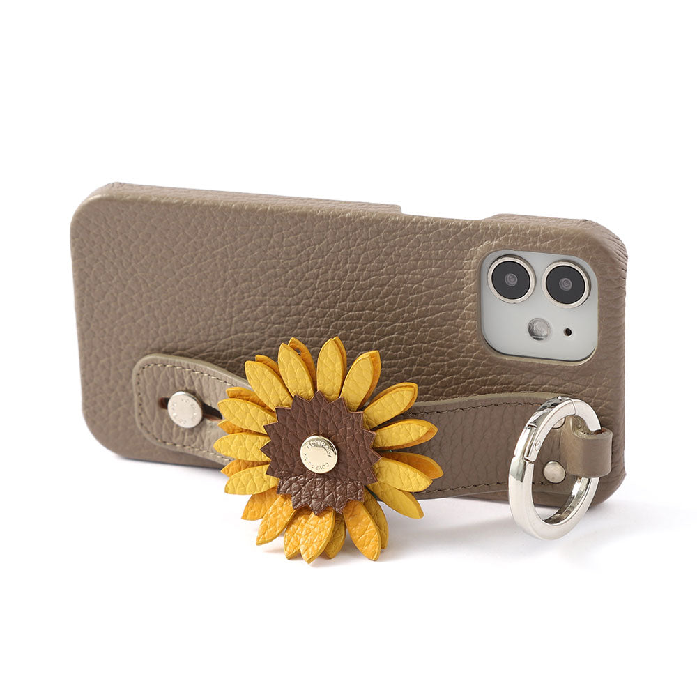Genuine Leather 32 Colors Italian Shrink Leather Real Flower Decoration Hand Strap Attached Back Case Xperia Series