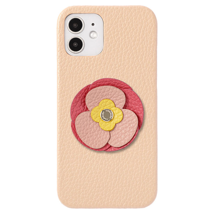 Genuine Leather 32 Colors Italian Shrink Leather Real Flower Decoration Back Case Galaxy Series