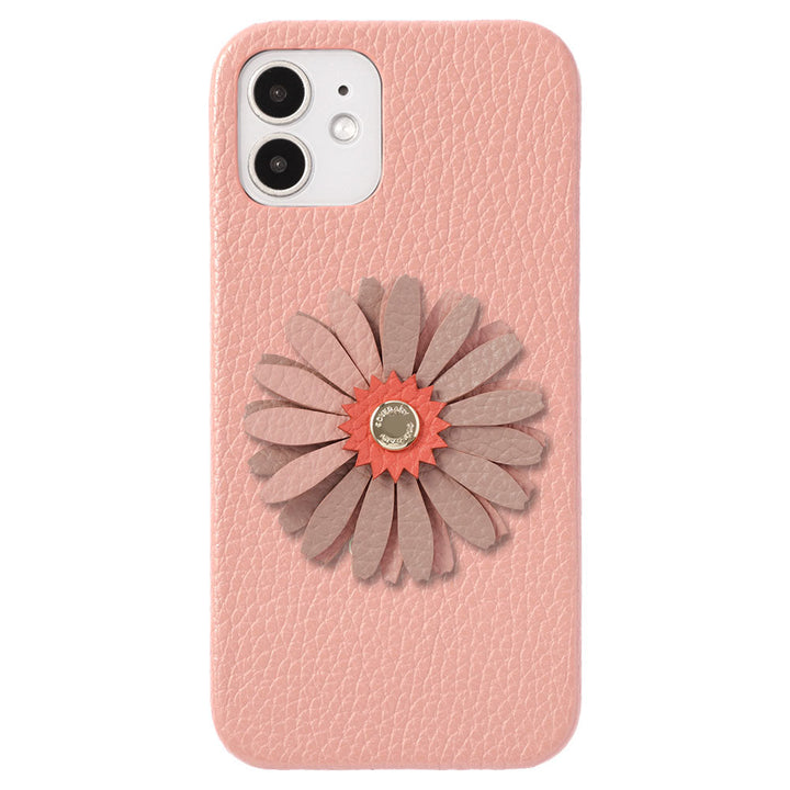 Genuine Leather 32 Colors Italian Shrink Leather Real Flower Decoration Back Case AQUOS Series