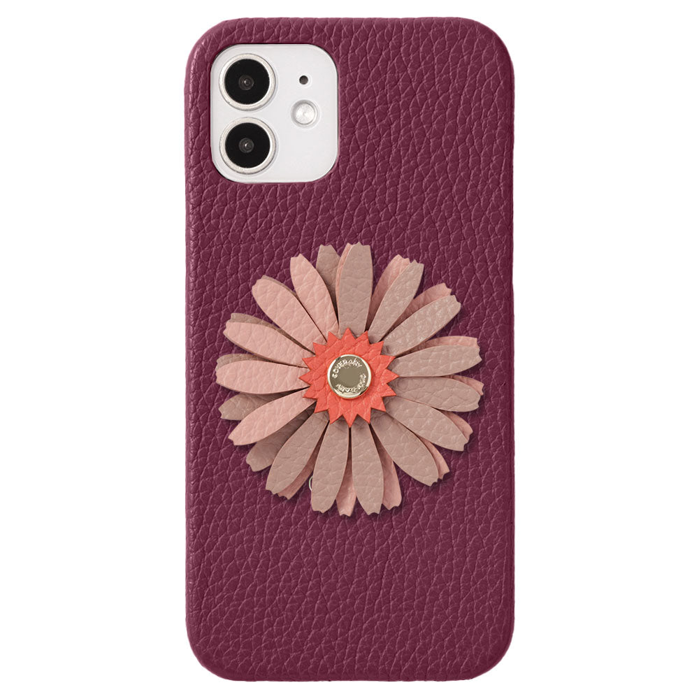 Genuine Leather 32 Colors Italian Shrink Leather Real Flower Decoration Back Case Galaxy Series